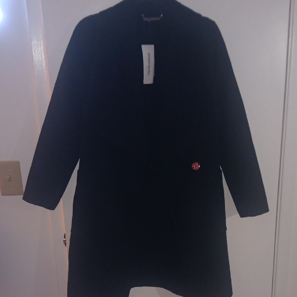 Diane Von Furstenberg Black Pea Coat